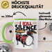 Schlagzeug-Spieler Geschenk Drummer Tasse Geschenkidee Spruch I Kill Silence Bandmitglied Schlagzeuger Grün Trendation