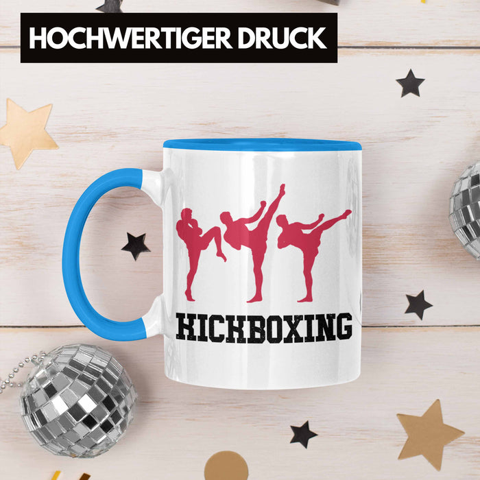 Kickboxing Tasse Geschenk Kampfsportler Geschenkidee Geburtstag Weihnachten Blau Trendation