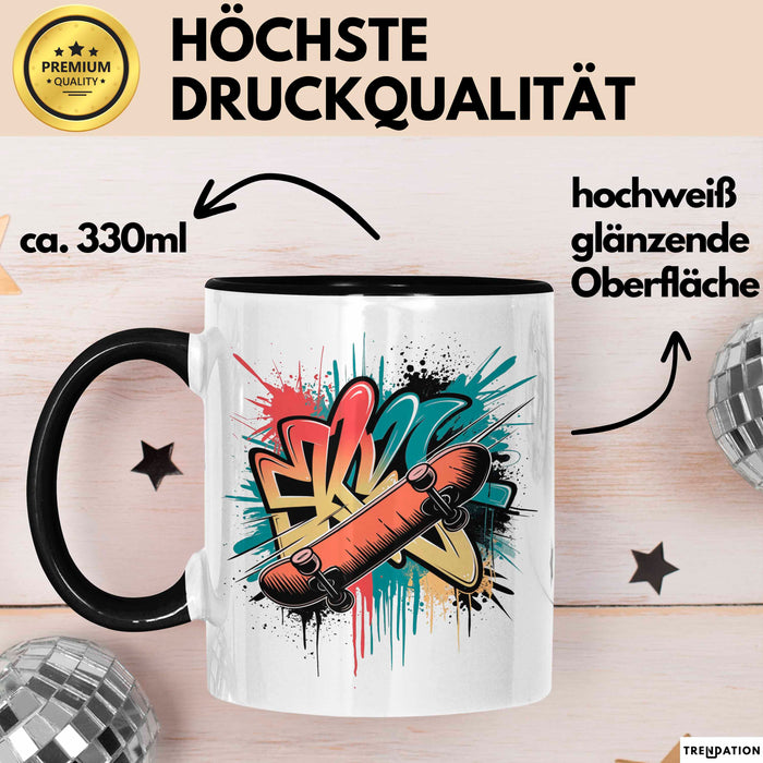Skater Tasse Geschenkidee Skateboard Fan Lustiger Spruch Geschenkidee Lustig Trendation