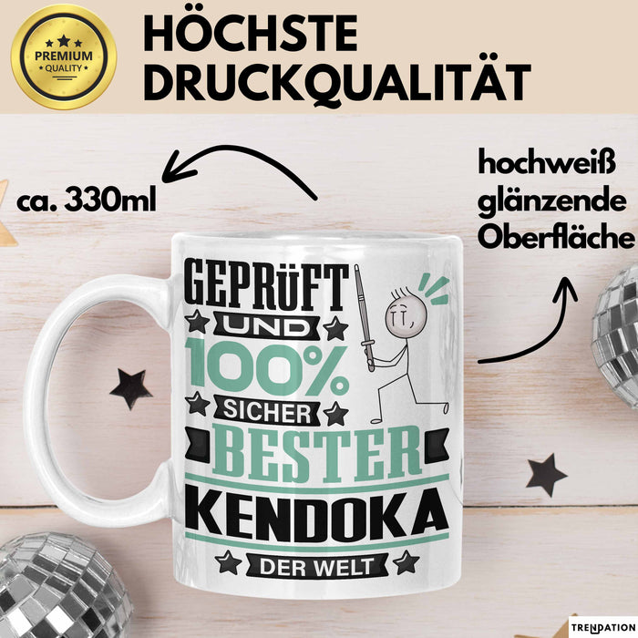 Kendoka Geschenk Lustiger Spruch für Kendoka Geschenkidee Bester Kendoka Der Welt Weiß Trendation