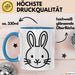 Kaninchen Hase Tierliebhaber Tasse Geschenk Lustige Geschenkidee Spruch Blau Trendation