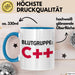 IT Programmierer Tasse Geschenk Blutgruppe C++ Spruch Blau Trendation