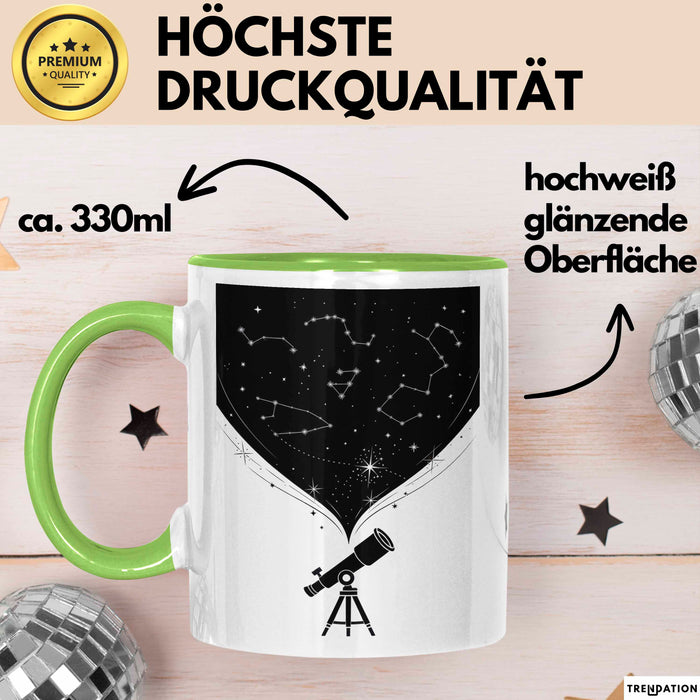 Astronom Tasse Geschenk Lustige Geschenkidee Spruch Für Sternen Gucker Grün Trendation