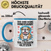 Bulldoggen-Besitzer Tasse Geschenk Das Sind Keine Hundehaare Das Ist Bulldoggen Glitzer Becher Blau Trendation