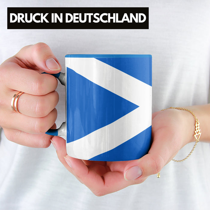 Schottland Flagge Tasse Geschenk Fußball-Fans Europa 3D Alloverprint Blau Trendation