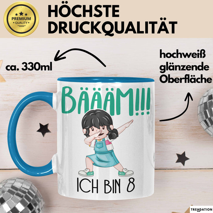 Lustige Tasse Geschenk Bäääm Dab Girl Witziger Spruch Blau Trendation