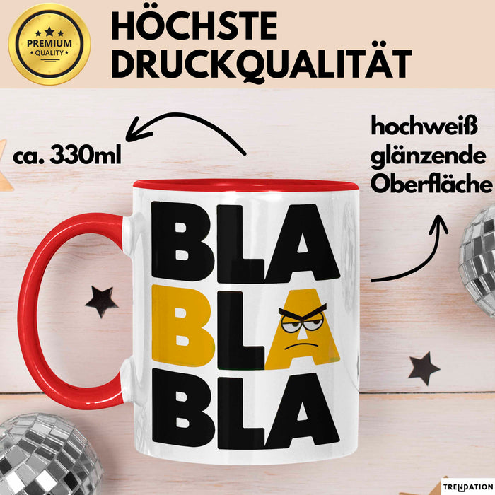 Sarkasmus Tasse Geschenkidee Bla Sarkastischer Humor Rot Trendation
