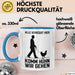 Huhn Tier Bauer Tasse Becher Geschenk Lustige Geschenkidee Spruch Alle Verrückt Hier Komm Huhn Wir Gehen Blau Trendation