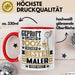 Maler Geschenk Lustiger Spruch für Maler Geschenkidee Bester Maler Der Welt Rot Trendation
