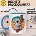 Retro Koala Tierliebhaber Tasse Geschenk Lustige Geschenkidee Spruch Blau Trendation