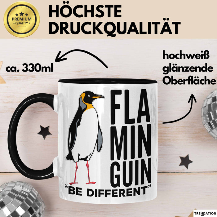 Pinguin Flamingo Tasse Geschenk Lustige Geschenkidee Spruch Flaminguin Trendation