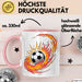 Fußballfan Tasse Geschenkidee für Fußballliebhaber Rosa Trendation