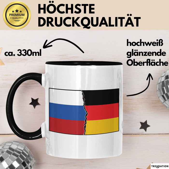 Russe Tasse Geschenk Russland Deutschland Flagge Geschenkidee Trendation