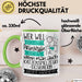 Katzenspielzeug-Designerin Tasse Geschenk Spruch Wer Will Schon Prinzessin Sein Wenn Man Auch Katzenspielzeug-Designerin Sein Kann Grün Trendation