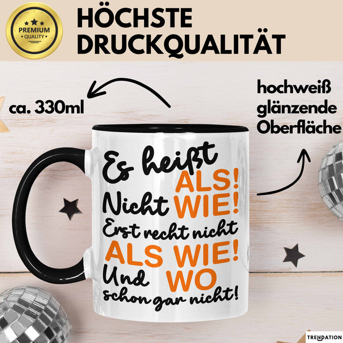 Deutschlehrer Unterricht Tasse Geschenk Lustige Geschenkidee Spruch Trendation