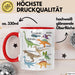Dino Tasse Geschenk Dinosaurier Geschenkidee Jungs Dino-Fans T-Rex Arten Von Dinosaurieren Kakao Becher Becher Rot Trendation