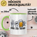 Bier Trinker Trinken Tasse Becher Geschenk Lustige Geschenkidee Spruch Schere Stein Paar Bier Grün Trendation