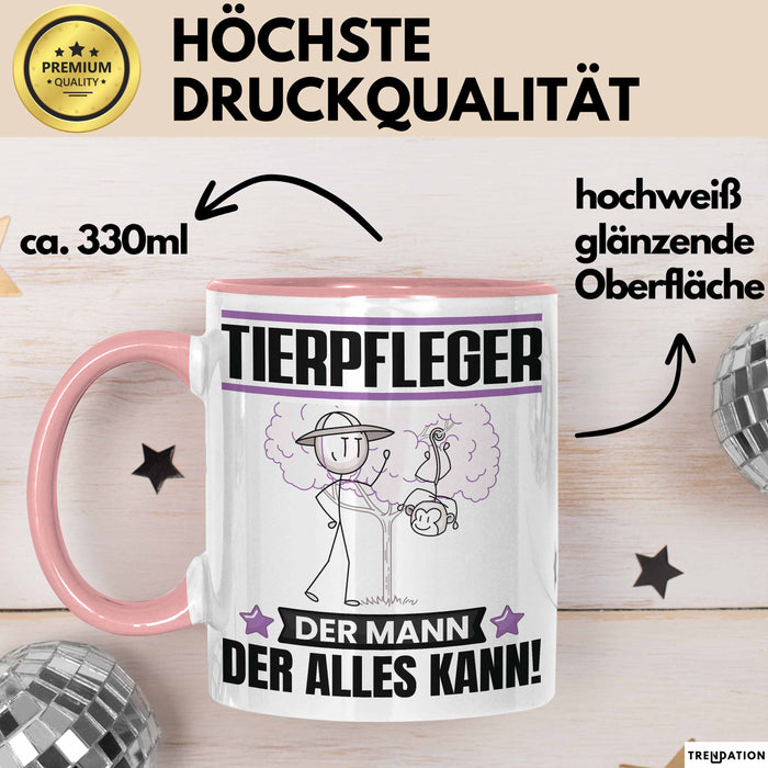 Tierpfleger Tasse Geschenk für Tierpfleger Der Mann Der Alles Kann Geschenkidee zum Geburtstag Rosa Trendation