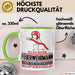 Feuerwehrmann Geschenk Tasse Ich Bin Feuerwehrmann Aber Sag Doch Einfach Superheld Lustige Geschenkdiee für Feuerwehrmann Kaffee-Becher Grün Trendation