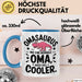 Oma Großmutter Tasse Becher Geschenk Lustige Geschenkidee Spruch Omasaurus Dinosaur Blau Trendation