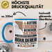 Boulderer Geschenk Tasse Lustiger Spruch Erheben Sie Sich Der Boulderer Betritt den Raum Blau Trendation