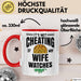 Its Not Cheating Im My Wife Watches Annanas Tasse Geschenk Becher Rot Trendation