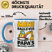 Bauleiter Bauunternehmer Tasse Geschenk Lustige Geschenkidee Spruch Mini Bauleiter Papa's Rechte Hand Blau Trendation