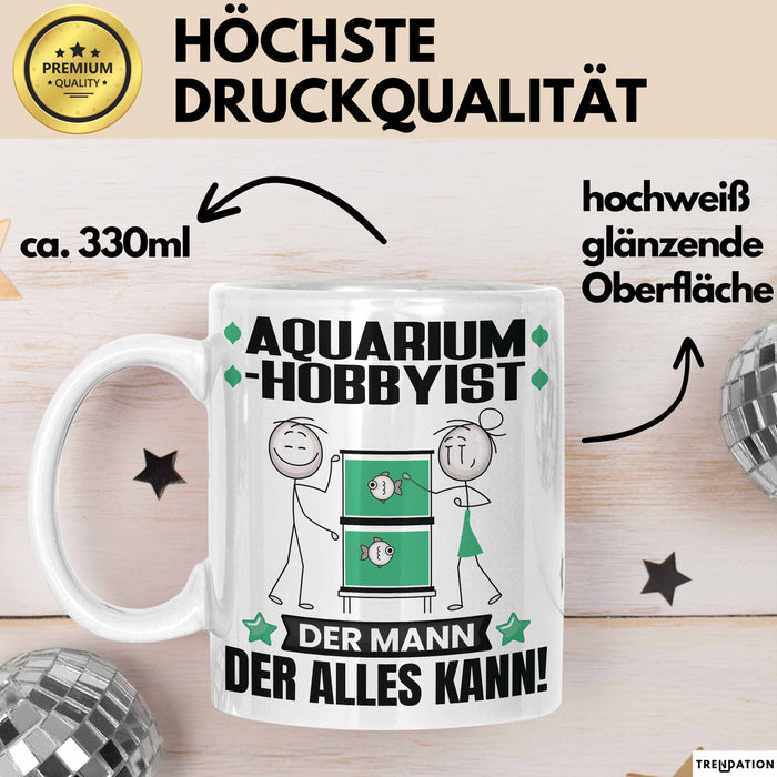Aquarium-Hobbyist Tasse Geschenk für Aquarium-Hobbyist Der Mann Der Alles Kann Geschenkidee zum Geburtstag Weiß Trendation