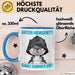 Sarkasmus Tasse Geschenk Lustiger Spruch Guten Morgen Ganz Dünnes Eis Becher Blau Trendation