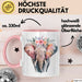 Elefant Tier Blumen Tasse Geschenk Lustige Geschenkidee Spruch Rosa Trendation