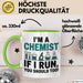Chemiker Chemielehrer Tasse Geschenk Lustige Geschenkidee Spruch Ich Bin Chemiker Wenn Ich Renne Solltest Du Es Auch Tun Grün Trendation