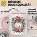 Florist Tasse Geschenkidee für Blumenliebhaber Spruch Rosa Trendation