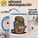 Rucksackreisender Tasse Geschenkidee für Wanderpfad Fans Blau Trendation