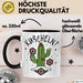 Kaktus Tasse Geschenk Kuscheln Sarkasmus Humor Geschenkidee Kaffee-Becher Kaktus-Liebhaber Frauen Schwarz Trendation