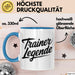 Fußballtrainer Fußballteam Tasse Geschenk Lustige Geschenkidee Spruch Trainer Legende Blau Trendation