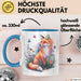 Fuchs Tierliebhaber Tasse Geschenk Lustige Geschenkidee Spruch Blau Trendation