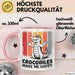 Krokodil Tier Tasse Geschenk Lustige Geschenkidee Spruch Krokodile Machen Mich Glücklich Rosa Trendation