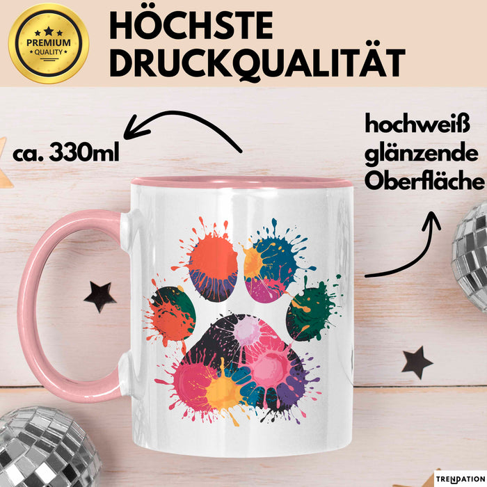 Hund Tierliebhaber Tasse Geschenk Lustige Geschenkidee Spruch Rosa Trendation