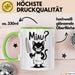 Sarkastische Katze Tasse Geschenk Lustige Geschenkidee Miau Grün Trendation