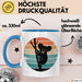 Retro Koala Tierliebhaber Tasse Geschenk Lustige Geschenkidee Spruch Blau Trendation