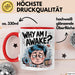 Schlafloser Elternteil Tasse Geschenk Warum bin ich wach Rot Trendation