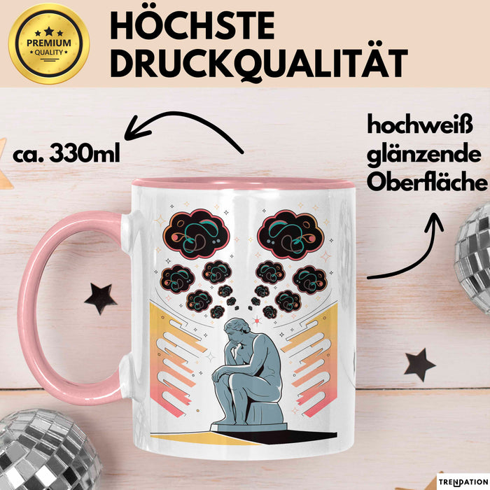 Philosoph Tasse Geschenk Lustige Geschenkidee Spruch Für Tief Denker Rosa Trendation