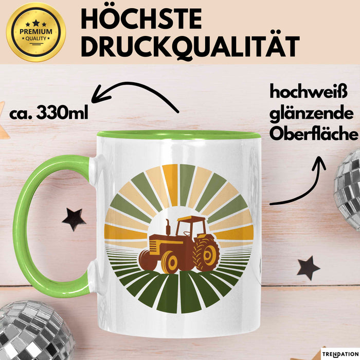 Landwirt Tasse Geschenkidee Landwirtschaftsfan Lustiger Geschenkidee Lustig Grün Trendation