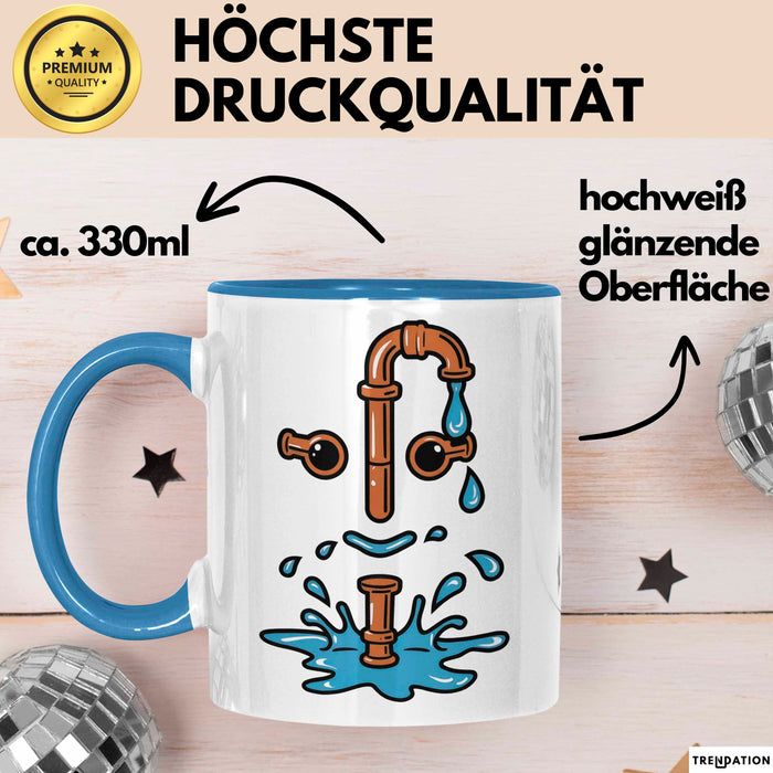 Klempner Tasse Geschenkidee Rohr Experte Lustiger Spruch Geschenkidee Lustig Blau Trendation