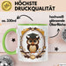 Eulenliebhaber Tasse Geschenkidee für Nachtwesen Fans Grün Trendation