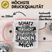 Valentinstag Tasse Geschenk für Ihn Sie Männer Für Paare Freundin Geschenkidee Kaffee-Becher Liebe Schatz Ich Hab Versucht Für Dich Das Geschenk Zu Finden Aber Du Hast Ja Bereits Mich Rosa Trendation