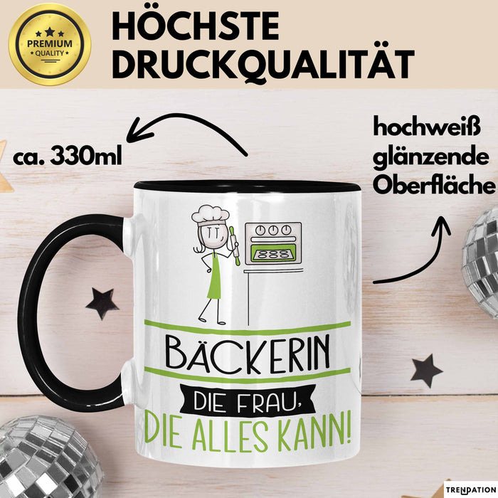 Bäckerin Geschenk Tasse Becher Die Frau Die Allen Kann Geschenkidee für eine Bäckerin Lustig Trendation
