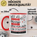 EDM-Enthusiastin Tasse Geschenk Spruch Wer Will Schon Prinzessin Sein Wenn Man Auch EDM-Enthusiastin Sein Kann Rot Trendation