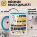 Saxophonist Geschenk Tasse Lustiger Spruch Erheben Sie Sich Der Saxophonist Betritt den Raum Blau Trendation