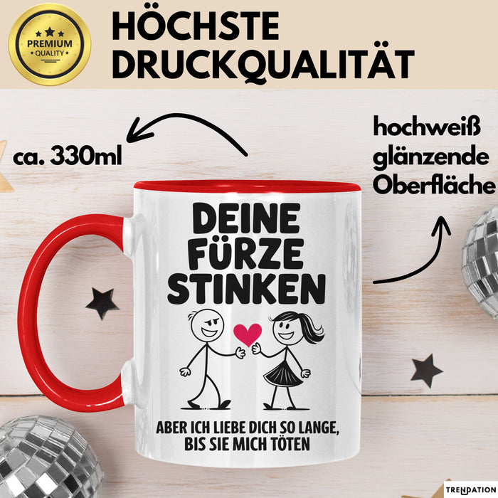 Liebe Tasse Geschenk Deine Fuerze Stinken Ich Liebe Dich Geschenkidee Partner Rot Trendation